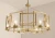 Import Top sale New product contemporary hotel project lighting brass finishing iron wrought glass shade  pendant light from China