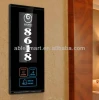 touch control hotel doorbell /hotel black scratch resistant glass touch panel door bell with LED indicator of DND