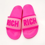 Transparent pvc custom logo  wholesale eva slipper slides