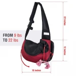 Travel Dogs Carrier Bag Pet Sling Bag for Cats Hands Free Mesh Pet Cages Carriers & Houses Small Animals Soft-sided Carriers