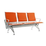 Triumph stainless steel PU leather seat back airport hospital waiting chair