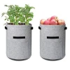 Two SidesVelcro Window Vegetable Double Layer Premium Breathable Nonwoven felt Cloth potato plant grow bag with handles