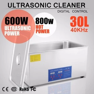 Ultrasonic Cleaner 30L Stainless Steel Industry Heated Heater w/Timer