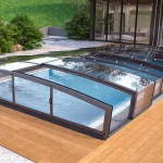 Unique Design Easy Bi Fold 20 26 Foot 10ft 12ft Aluminum Frame Electronic Control Pool Cover