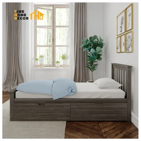 Buy Unique Solid Wood Convenient Storage House Trundle Bed Queen Pull ...