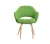 Import Upholstery wood leg chair with dowel base,seat cushion chair,Modern dining chair wool fabric green coffee shop chair from China