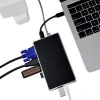 USB-C Docking Station 8 All in One Type C to 4KHDMI VGA SD USB 3.0 RJ45 Network Adapter Hub With PD Charging For MacBook