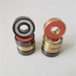 Vacuum Plating Titanium Golden/Back Color Skateboard Longboard Bearings