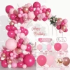 Valentines Day Birthday Party Wedding Balloons Macarons Pink Garland