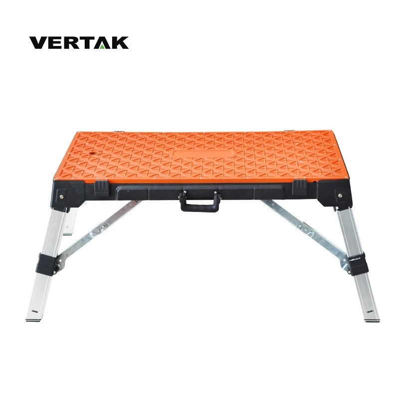 VERTAK Portable Multifunction Working Table Woodworking Bench With Aluminum Stand And Plastic Platform