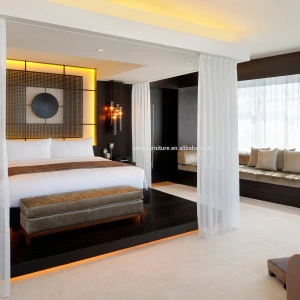 W Hotel Style Bed Room 4 Star Fantastic Hotel Design Guestroom Wooden Furniture Wood Hotel Star Project Bedroom Set
