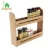 Import wall mounted 2 tier wood wooden spice herb storage rack jar holder from China
