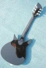 Weifang Rebon 6 string ricken electric guitar in black color