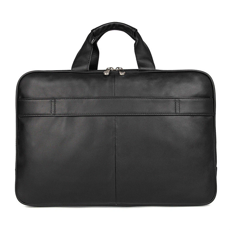 western style genuine leather men&#x27;s bag large capacity real leather 17 inch business style briefcase laptop bag