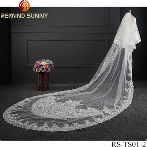 White Ivory Lace Cathedral Length Wedding Bridal Veil+Comb
