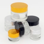 Wholesale 5ml 10ml 15ml 30ml 50ml 100ml small cosmetic jar glass bottle jar frosted glass cosmetic jars