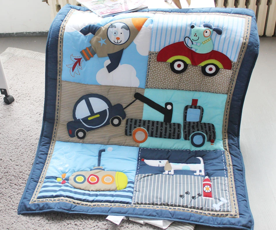 wholesale 7pc/set embroidery baby crib bedding set