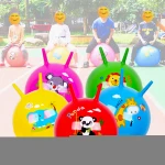 Wholesale and custom pvc kids inflatable toy jumping ball with handle and hopper ball