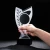 Import Wholesale Art blank glass crystal trophy&amp;awards plaque with black crystal base from China