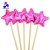 Import Wholesale Baking Birthday Party Supplies Decorating Cake Tools PU Leather Cute Star Love Heart Cake Plugin Cupcake Toppers from China