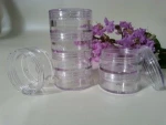 Wholesale cheap round 10 ml plastic multilevel 5-level empty makeup eye shadow case