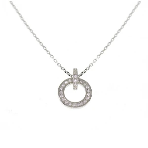 Wholesale circle ring pendant necklace in 925 sterling silver jewelry