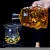 Import wholesale  Creative white soldier helmet cracked wine bottle Lead - free glass whiskey bottles with cork whiskey flask from China