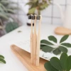 Wholesale custom logo organic biodegradable eco friendly bpa free small brush head wooden bamboo toothbrush