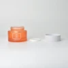 Wholesale Glass Packaging Matt orange  Cosmetic Cream Bottle cosmetic glass bottle 30g 50g 100g 80ml 60ml