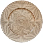 wholesale golden rim glass charger irregular glass charger plate crystal diamond wedding glass charger plate