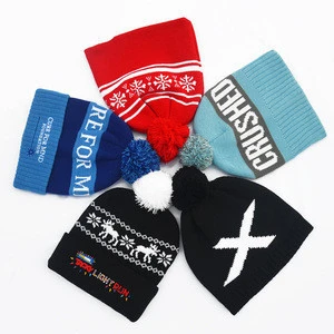 Wholesale high quality daily soccer team beanie jacquard winter outdoor sport hats