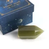 Wholesale high quality natural crystal pillar polishing Reiki crystal healing stone Qinglong jade gem