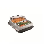 Wholesale hotel 2 section buffet chafing dish food warmer with glass lid
