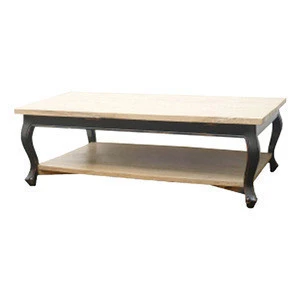 Wholesale Luxury French Rustic Antique Vintage Solid Oak Wood Carved Console Table with Shelf