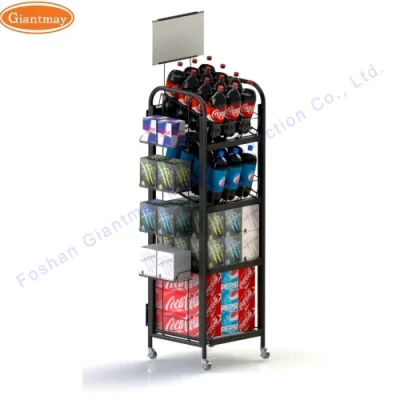 Wholesale Metal Soft Drink Coca Cola Display Water Energy Bottle Beverage Rack