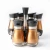Import Wholesale mini glass spice jar set with metal sleeve and rotating spice rack from China