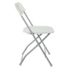 Wholesale outdoor party chairs white foldable plastic folding chairs with metal frame
