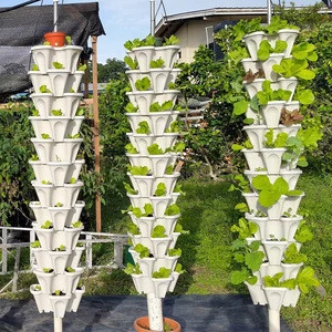 wholesale plastic stackable flower pots planters strawberry vertical garden from china tradewheel com hanging plant in car