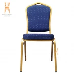 Wholesale price new design modern style Stacking Hotel black color wedding Banquet Chair