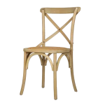 Wholesale Provincial Style Solid Wood Bistro Wooden Chair Cross Back Dining Chair