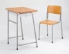 Wholesale Student classroom used student desks and chair plywood school desk chair set