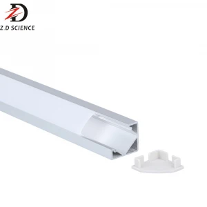 Wholesale Triangle V shape led aluminum  profile with curved difuser cover for Led strip lights