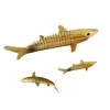 Wholesale wooden crafts shark decorations animal models tourism wooden children toys