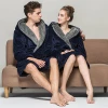 Winter Lovers Adult Stitch Panda Soft Bathrobe With Hood Women/Men Nightgown Home Clothes Warm Bath Robes Dressing Gowns