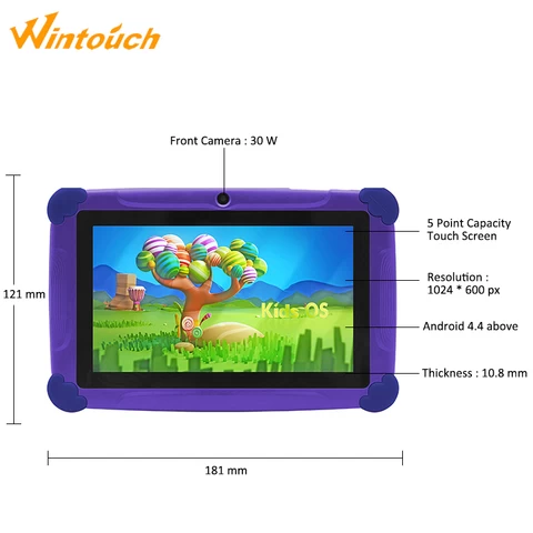 Wintouch K77 kids tablet, new model, 7 inch android quad core game tablet with dual camera