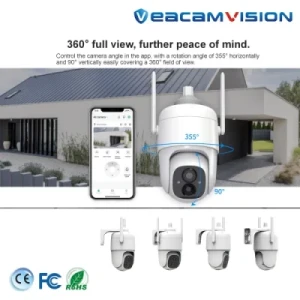 Wireless Motion Detection PT Camera WiFi CCTV Camera with Full Color and PIR Detection