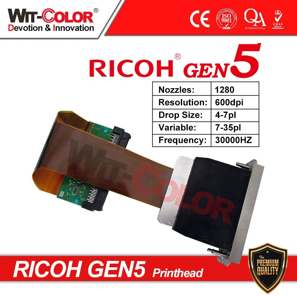 Wit Color 2021 high quality high resolution print head RICOH GEN5 printhead 600dpi