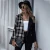 Import Women Blazer Plaid Suit Coat Office Ladies Work Top Autumn Winter Womens Jackets and Coats Clothing from China