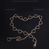 Women Fashion Heart Chain Belt Female Gold Waist Dress Thin Metal Belts  Long Designer Tassel Fringe Chains