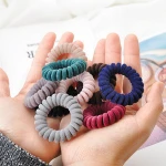 Women Phone Cord Hair Ties Rubber Band Elastic Hairbands Women Hair Accessories Coil Spiraled Hair Bands a91